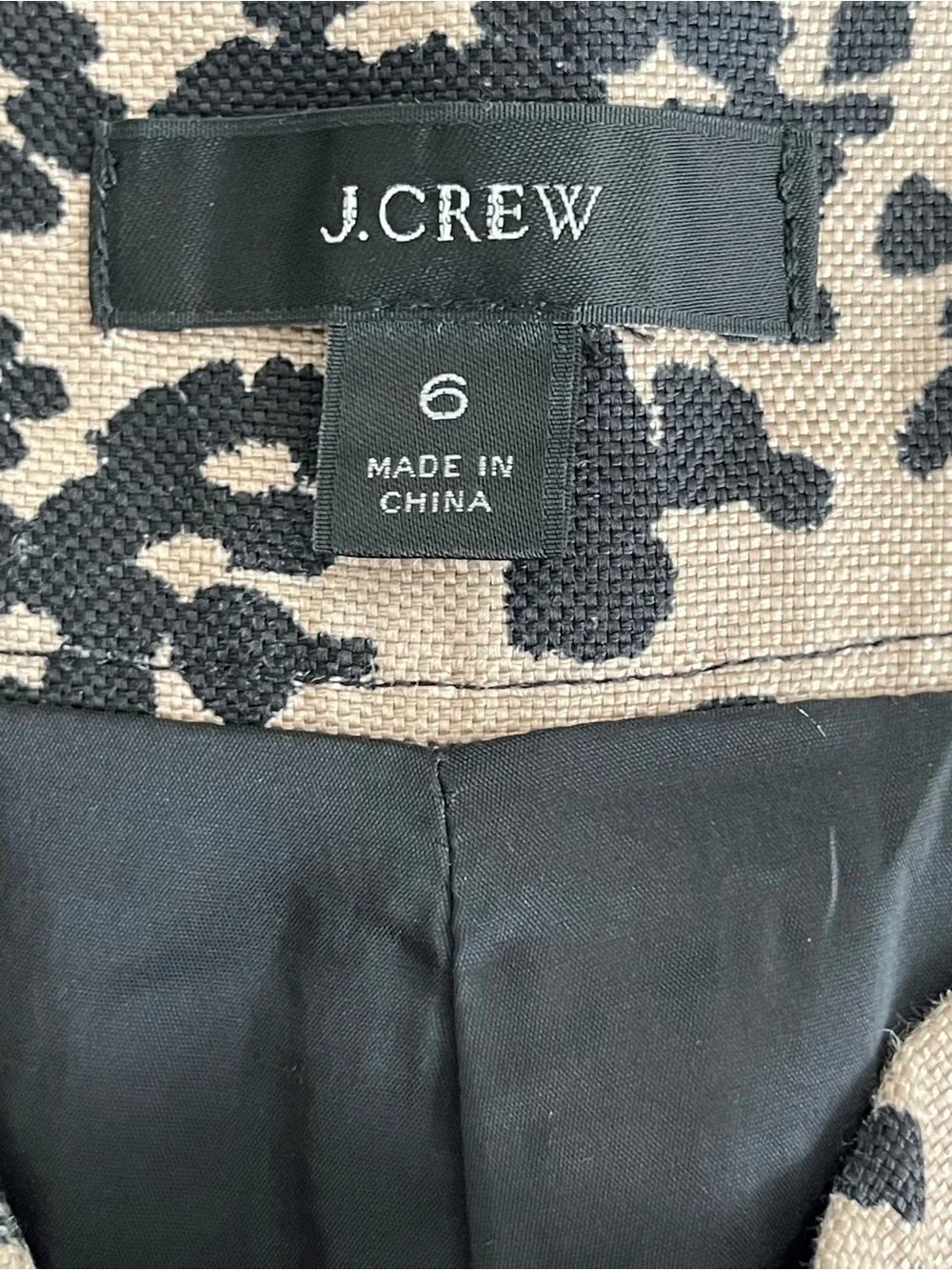J. Crew Trousers Beige and Black Leopard Print High-Waist Shorts Size 6
